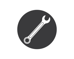 wrench icon vector of automotive service illustration