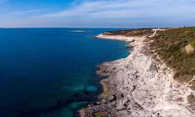 Fototapeta na wymiar Kamenjak Peninsula is a National park in Croatia is the most beautiful part of Adriatic coast famous for its coastal scenery