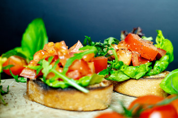 Bruschetta Brot mit Tomaten