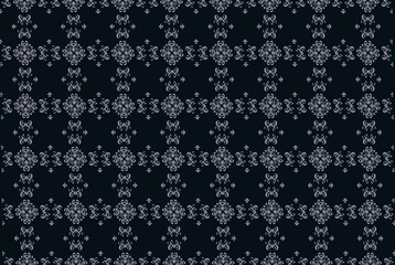 black background with gray vegetable ornament