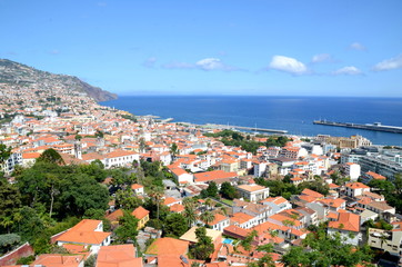 Naklejka na ściany i meble Panoramic view of Funchal, Madeira