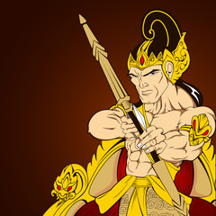 Arjuna Puppet Wayang Illustration