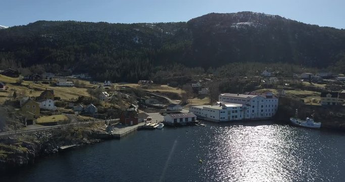 Tyssebotn Oster&radic;&prod;y Norway Fjord Island Drone