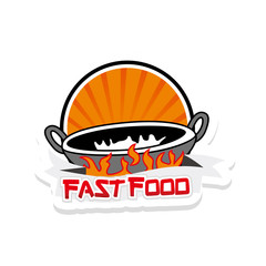 Fried Fire FastFood Logo 