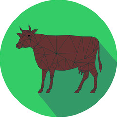 Cow icon in modern flat style for web, graphic and mobile design vector eps 10