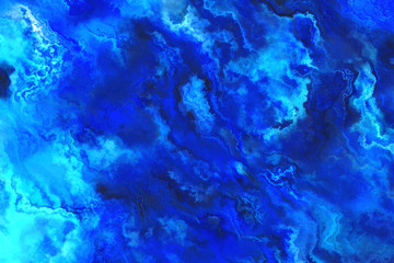 Fototapeta na wymiar Abstract Digital watercolor. Modern and contemporary artwork. blue abstract background