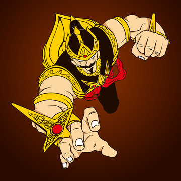 Gatotkaca Puppet Wayang Illustration