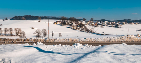 Beautiful winter view near Kirchberg-Bavarian Forest-Bavaria-Germany