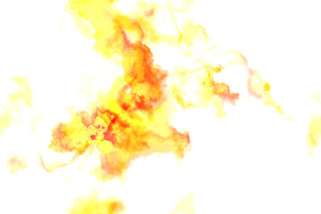 Abstract Digital watercolor. Modern and contemporary artwork. colorful splashes of fire