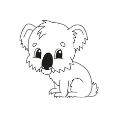 Coloring book pages for kids. Cute cartoon vector illustration.