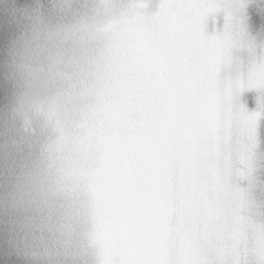 Silver with gray ink and watercolor textures on white paper background. Paint leaks and ombre effects. Hand painted abstract image.