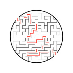 Abstract labyrinth. Game for kids. Puzzle for children. Maze conundrum. Vector illustration.