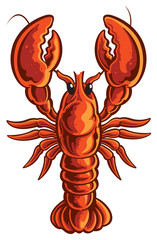 lobster on white background