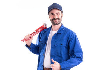 Arbeiter ist motiviert