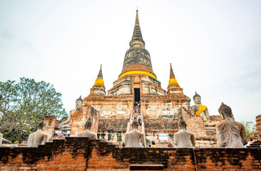 Fototapeta na wymiar Wat Yai Chai Mongkhon Temple in Ayutthaya, Thailand