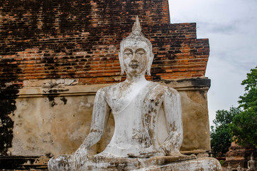 Fototapeta premium Wat Yai Chai Mongkhon Temple in Ayutthaya, Thailand