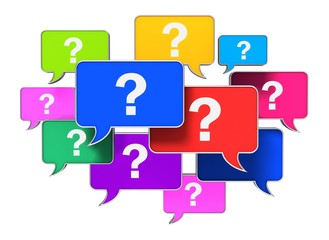 questions speech bubbles concept 3d illustration