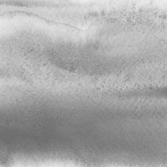 Silver with gray ink and watercolor textures on white paper background. Paint leaks and ombre effects. Hand painted abstract image.