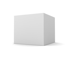 Blank box on white 3d illustration