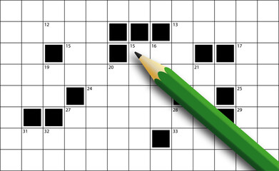 Sfondo cruciverba con matita