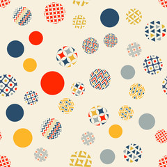 Abstract geometric seamless pattern. circles