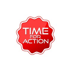 Time for Action icon, sign or button