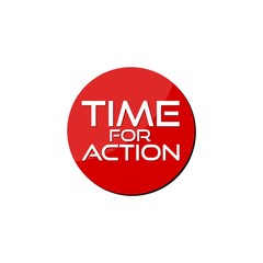 Time for Action icon, sign or button