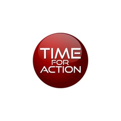 Time for Action icon, sign or button