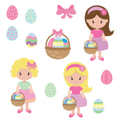 Easter egg hunt clip art