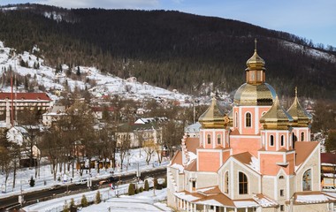 Amazaing mountain landscape in the pearl of Carpathians -  Yaremche
