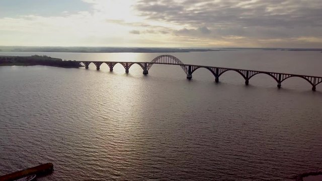 Queen Alexandrine Bridge Far Drone Shot
