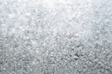 frosty patterns on glass, background