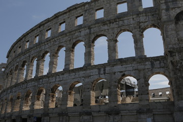 Roman amphitheater in Pula. 'Pulska Arena', Croatia, Istria, Istrian Peninsula