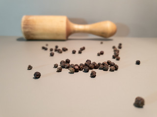 Black pepper. Black pepper close up.