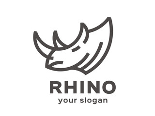 Obraz premium Abstract rhino logo template. Vector format, available for editing.