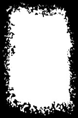 Abstract Decorative Black & White Photo Frame. Type Text Inside, Use as Overlay or for Layer / Clipping Mask