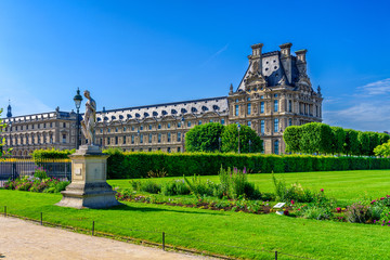 Tuileries Garden is public garden between Louvre Museum and Place de la Concorde in Paris, France