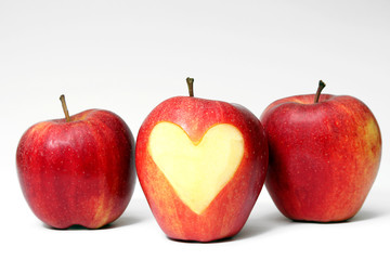 Apfel mit Herz