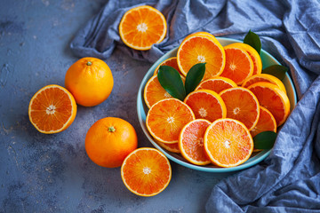 fresh sliced oranges