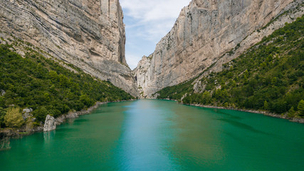 Lake in mountains, digital photo picture as a background (Congost del Montrebei, Lleida)