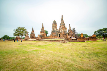 Fototapeta premium Wat Chaiwatthanaram Temple in Ayutthaya, Thailand