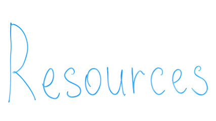 Resources word written on glass, supply of financial assets, source of benefit