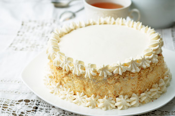 Sponge cake with butter cream