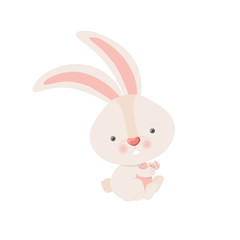 cute rabbit isolated icon