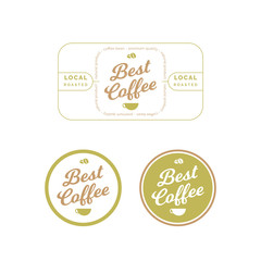 Organic coffee label and badge. Vintage coffee badge and label. Vector emblem coffee design