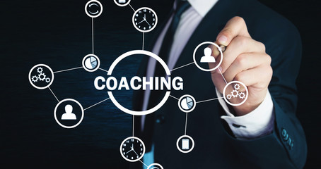 Business Coaching. Personal development concept. Concept of  technology, internet