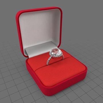 Diamond ring in box