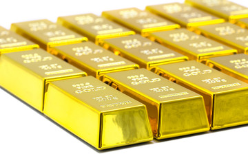 Golden bars as a background Financial concepts