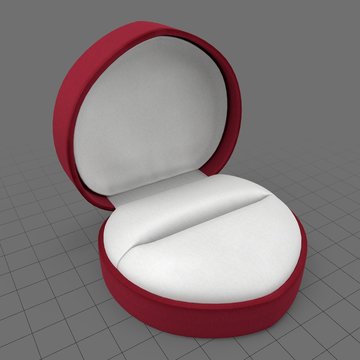 Heart shaped empty ring box