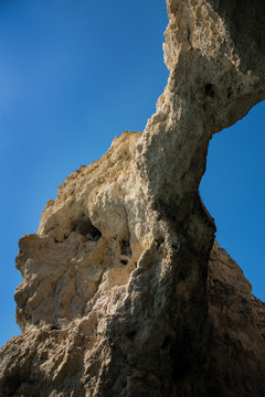 rock formations on the algarve coast